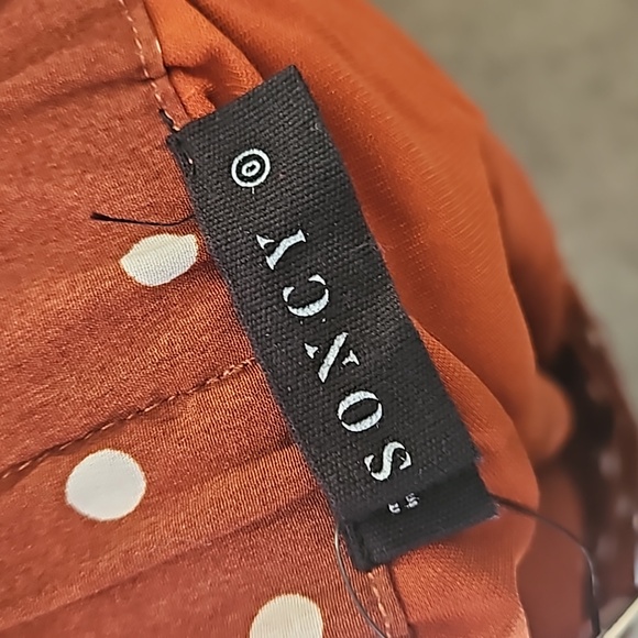 Soncy Polka Dot Wrap Skirt Size 0 (12) Brown & White NWT - Picture 3 of 8